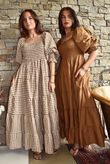 Nonni Gingham Darling Dress Hazelnut